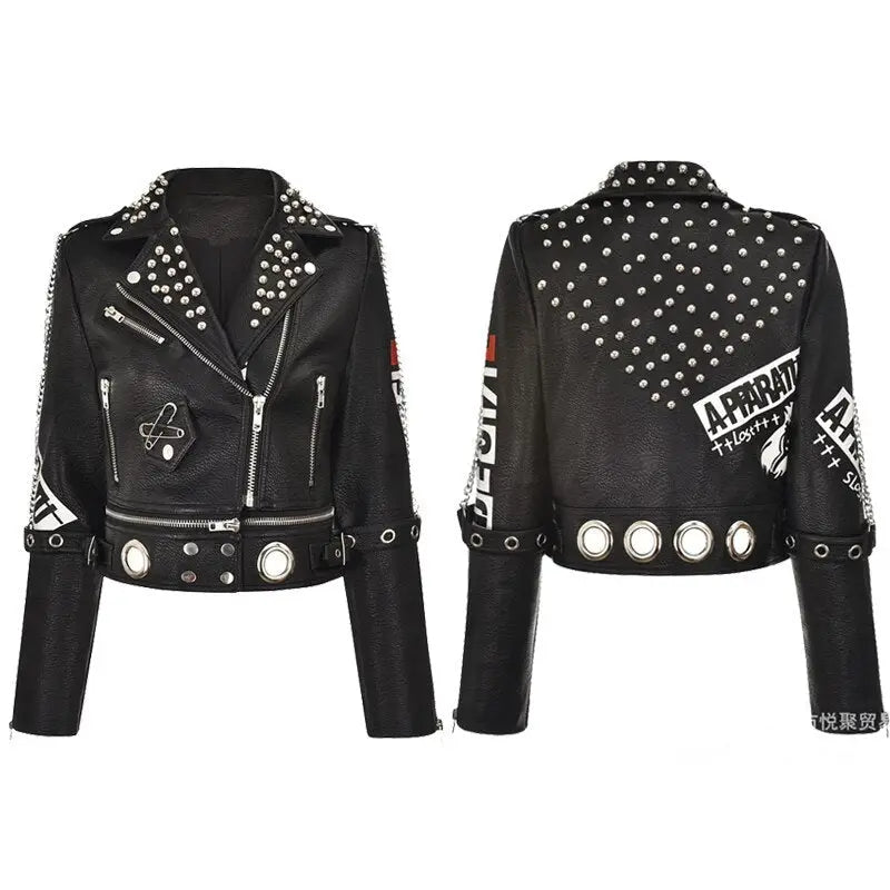 Rocker With Studded and Patches Jackets