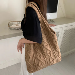 Knitted Shoulder Vintage Handbag Crochet Bag