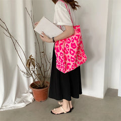 Tote Leopard Shoulder Shopping Bag