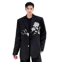Elegance Trendy Versatile Embroidered Lapel Suit Coat