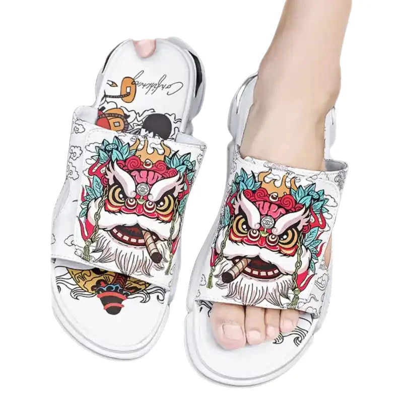 Non-Slip Wear-Resistant Leisure Sandals With Embroidery