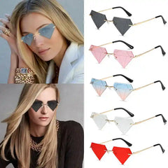 Irregular Diamond Shape Small Frame Sunglasses UV400