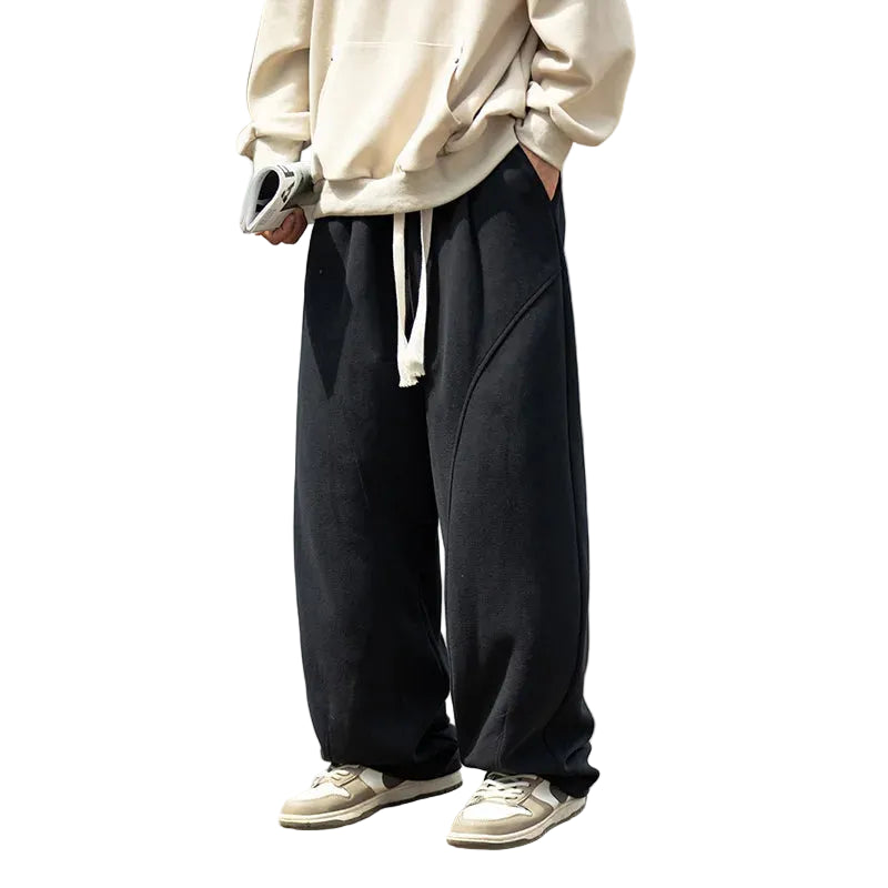 Zen Minimalist Elastic Waist Drawstring Cotton Trousers - Detail | Urban Wear Outsiders