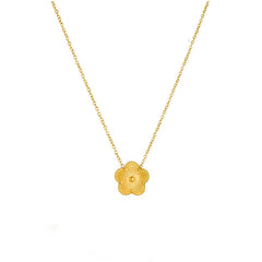 Clover Leaf Petals Plated Stainless Steel Necklace