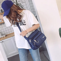 Zipper Waterproof Messenger Crossbody Shoulder Bag