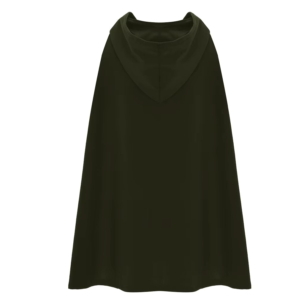 Vintage Medieval Poncho Cloak Hooded Cape Coat