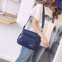 Zipper Waterproof Messenger Crossbody Shoulder Bag