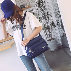 Zipper Waterproof Messenger Crossbody Shoulder Bag