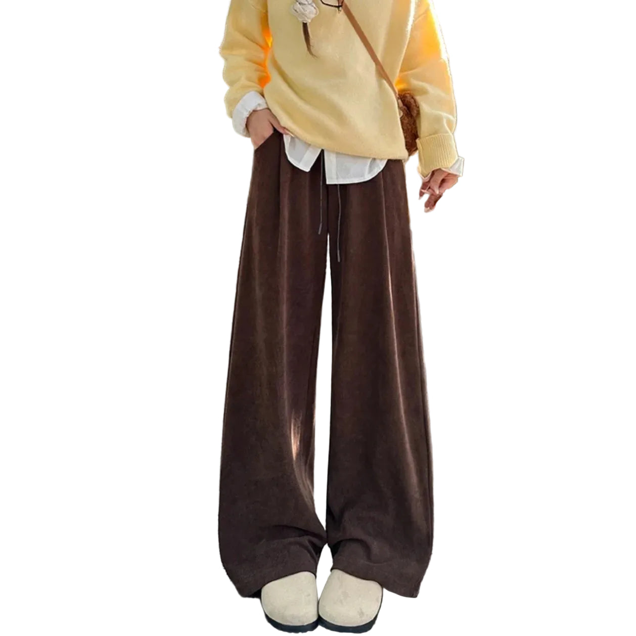 Harajuku Japandi Wide Leg Linen Cotton Trousers (Pants) V42 - Texture | Urban Wear Outsiders