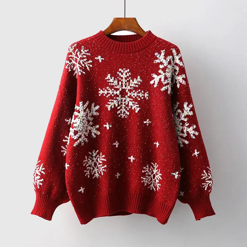 Ugly Snowflake O Neck Christmas Sweater