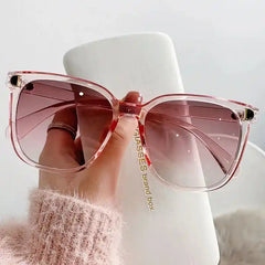 Vintage Square Oversized Sunglasses With Gradient Tones