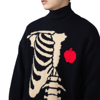 Thumbnail for Skeleton Turtleneck Loose Sweater