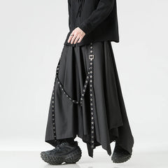 Harajuku Japandi Wide Leg Linen Cotton Trousers - Front View | Urban Wear Outsiders