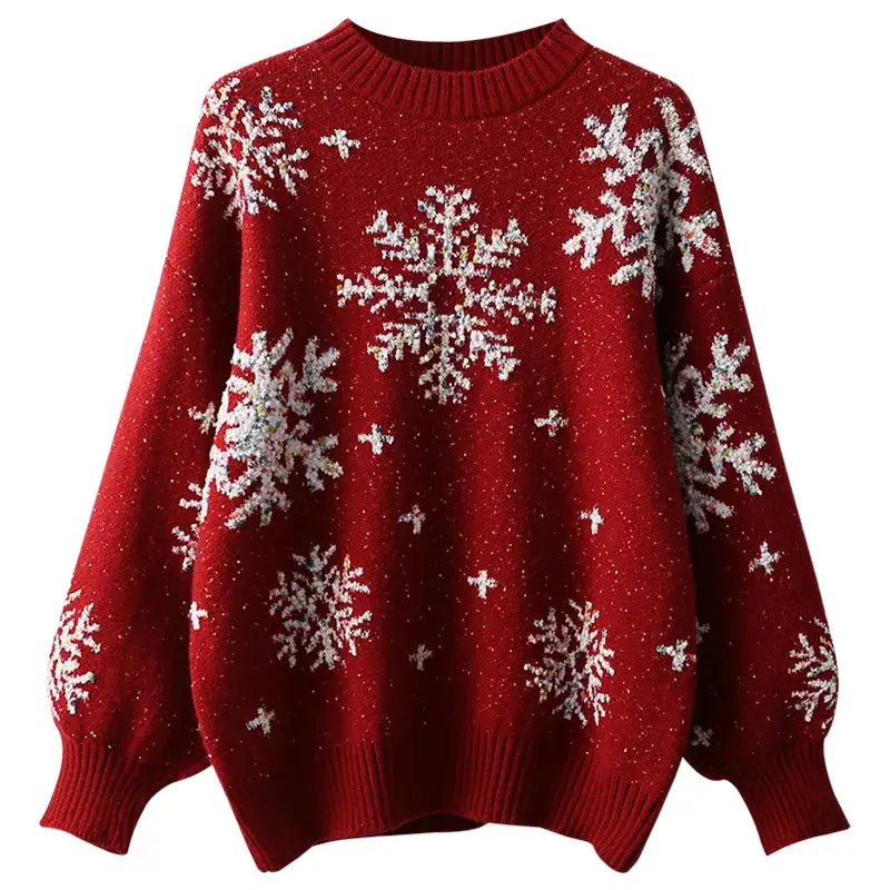 Ugly Snowflake O Neck Christmas Sweater