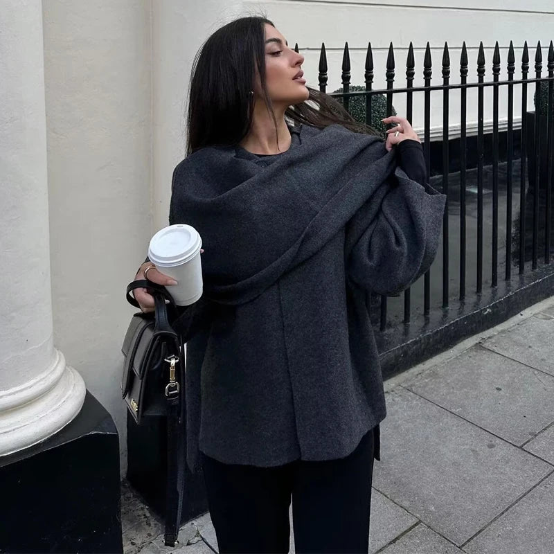 Harajuku Japandi Asymmetric Linen Cotton Jacket - Detail | Urban Wear Outsiders