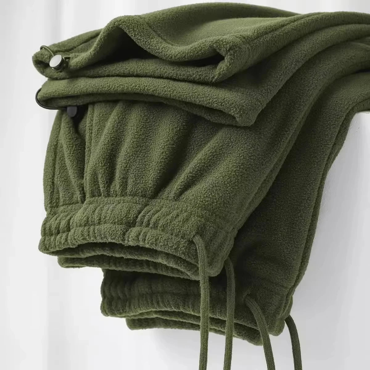 Zen Minimalist Elastic Waist Drawstring Cotton Fleece Pants (Pants) - Texture | Urban Wear Outsiders