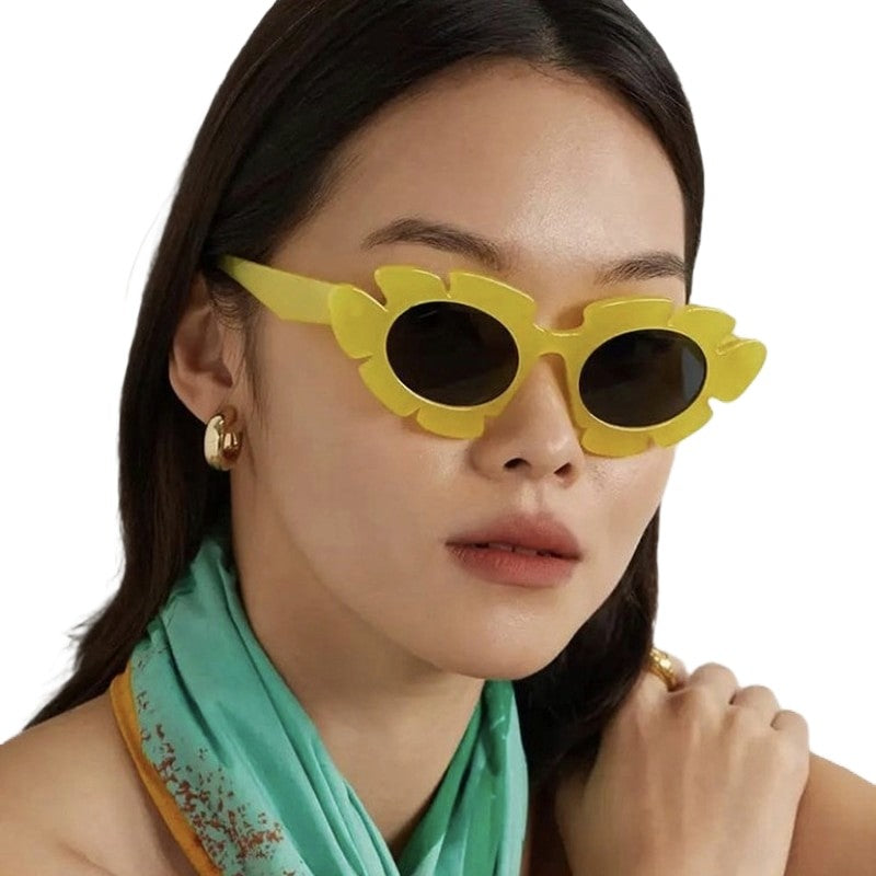 Tinted Flower Shape SunGlasses