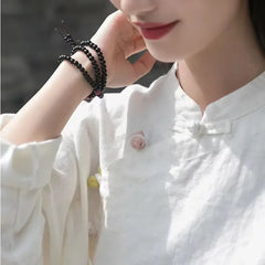 Chinese Style Tang Suit Traditional Clothes Ethnic Long Sleeve Hanfu Linen - view 5