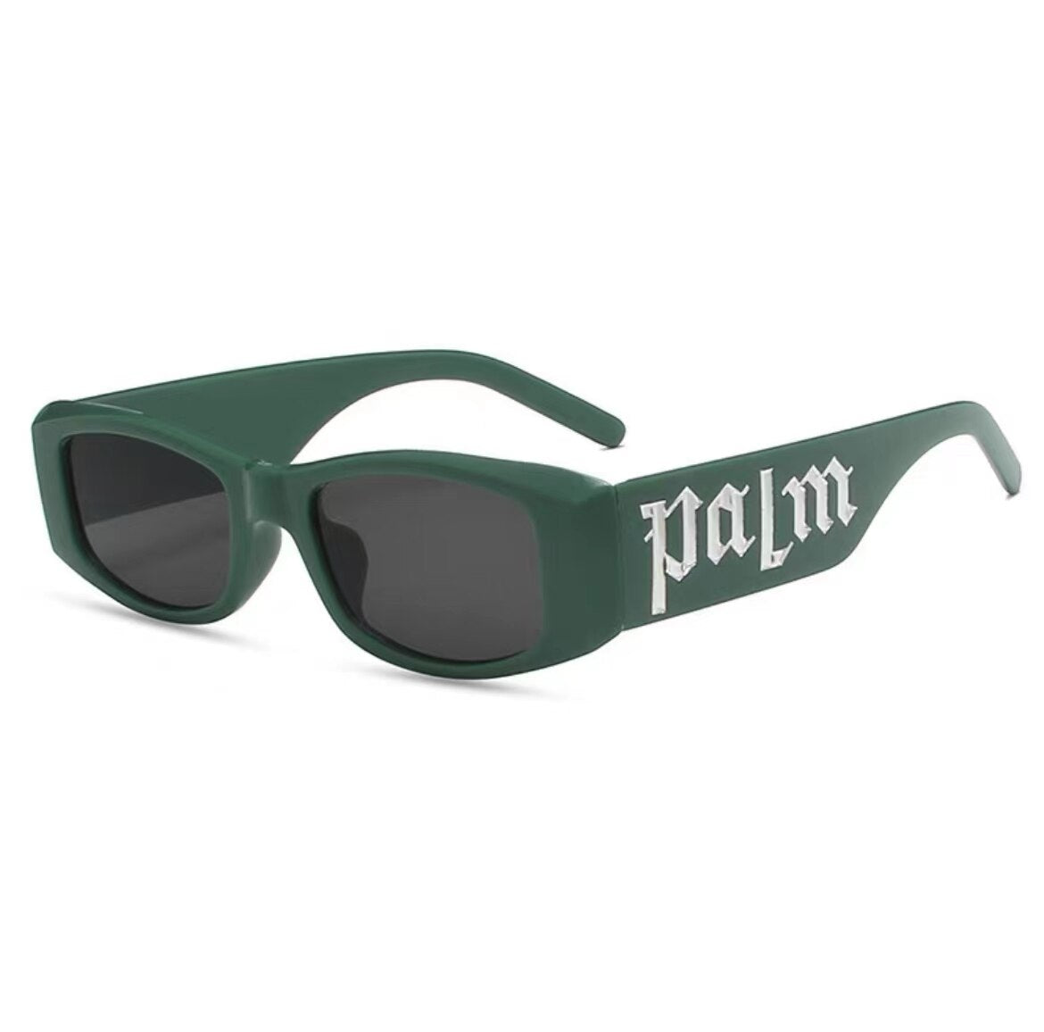 Y2K Fashion Rectangle Shape Colorful Sunglasses - Green /