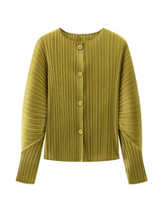 Round Neck Knit Long Sleeve Button Up Cardigan