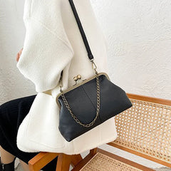 PU Shoulder Bag  Clip Clutch Retro Crossbody Bag