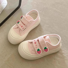 Chunky Platform Canvas Sneaker Cream Pink