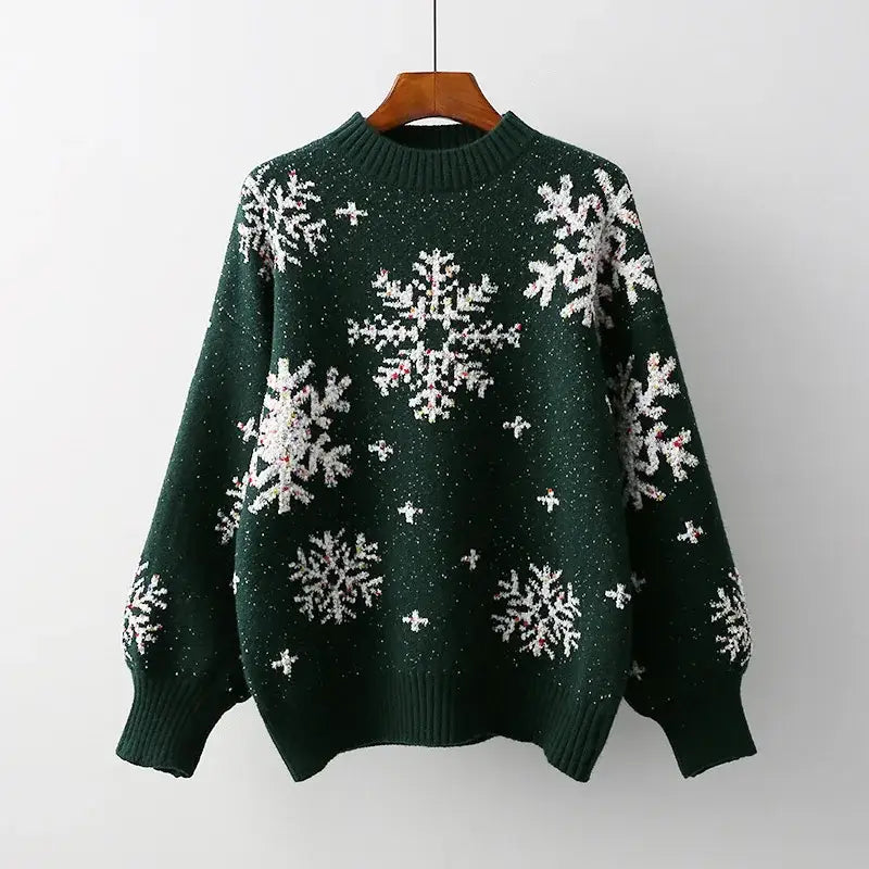 Ugly Snowflake O Neck Christmas Sweater