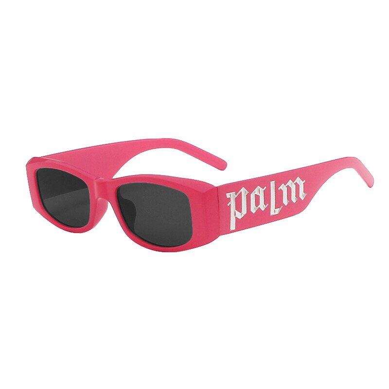 Y2K Fashion Rectangle Shape Colorful Sunglasses - Pink / One