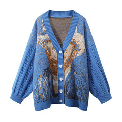 Sunflower Vintage Cardigan - Blue / One Size - Sweaters