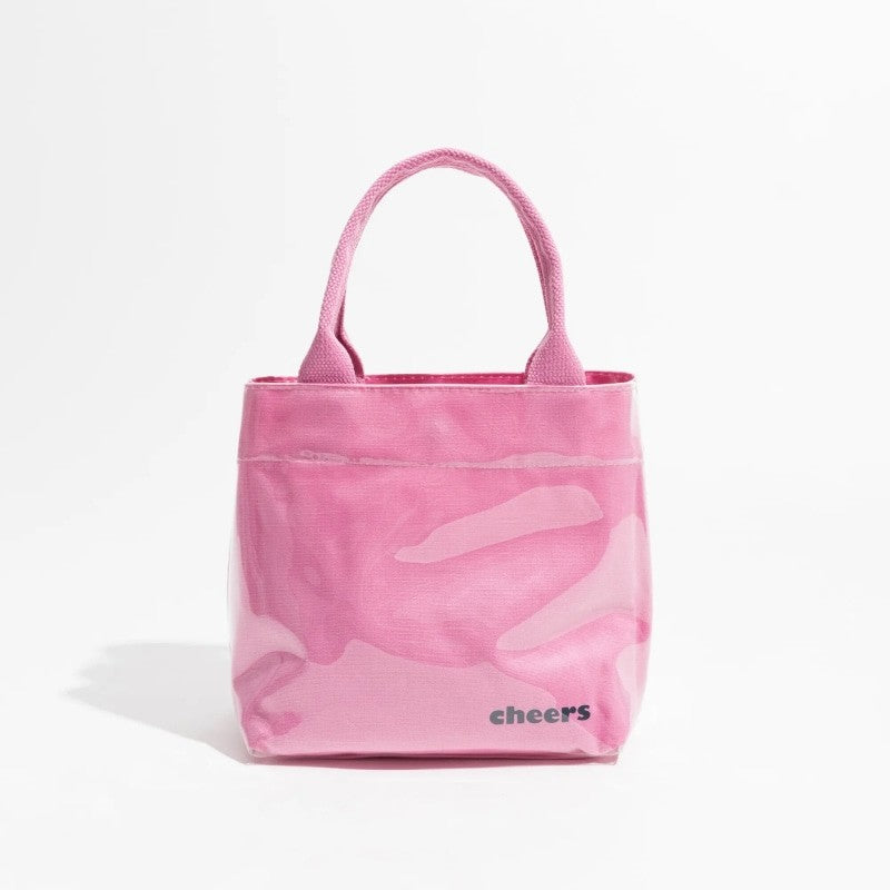 Cheers Waterproof Double Strap Square Bag - Pink - Handbag