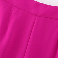 Thumbnail for Solid Color Straight Leg Side Zip Pants
