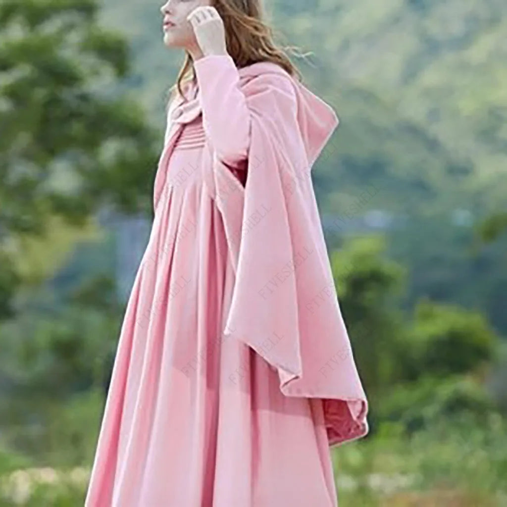 Vintage Medieval Poncho Cloak Hooded Cape Coat