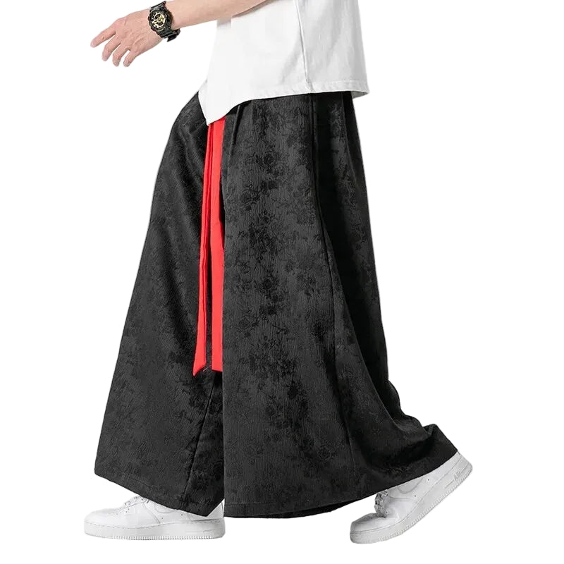 Harajuku Japandi Kimono Haori Noragi Linen Cotton Kimono Jacket (Pants) V28 - Front View | Urban Wear Outsiders