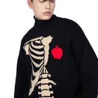 Thumbnail for Skeleton Turtleneck Loose Sweater