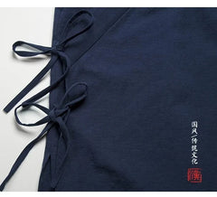 Chinese Traditional Hanfu Vest Linen Cotton Sleeveless Slit Top Kimono - view 3