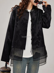 Chinese Style Retro Jacquard Tang Suit Top Summer Fashionable - view 2
