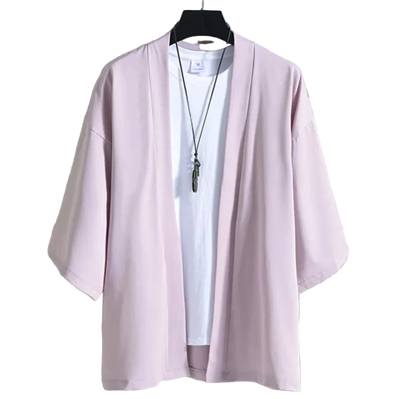 Harajuku Japandi Kimono Haori Noragi Linen Cotton Kimono Jacket (Shirt) V20 | Urban Wear Outsiders