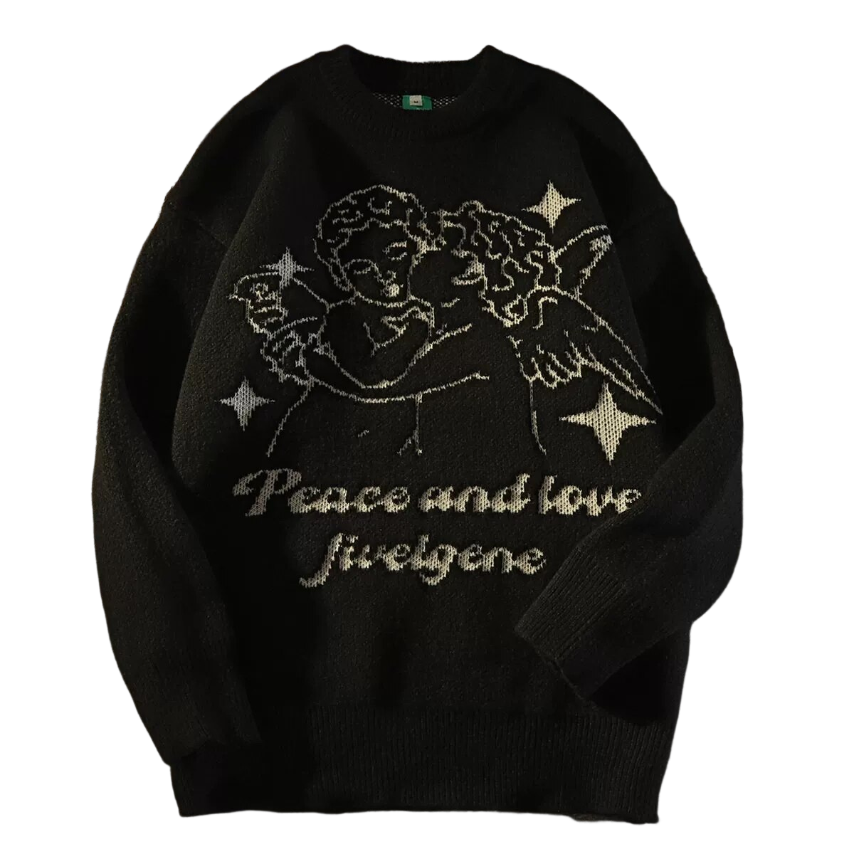 Angel Love Knitted Sweater - Black / S