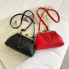 PU Shoulder Bag  Clip Clutch Retro Crossbody Bag