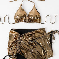 Thumbnail for Shiny 3-Piece Bikini Set