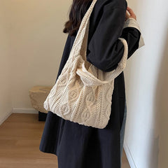 Knitted Shoulder Vintage Handbag Crochet Bag