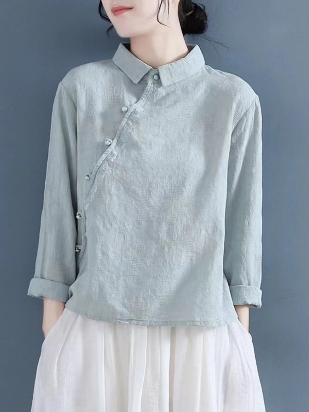 Tang Suit Wear Shirts Chinese Style Cotton And Linen Hanfu Top | Urban Wear Outsiders