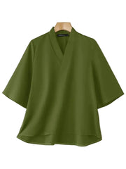 Harajuku Japandi Linen Cotton Blouse - Texture | Urban Wear Outsiders