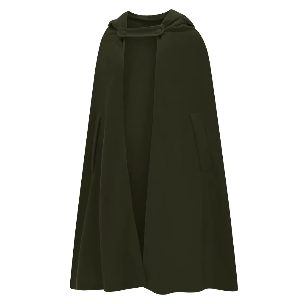 Vintage Medieval Poncho Cloak Hooded Cape Coat
