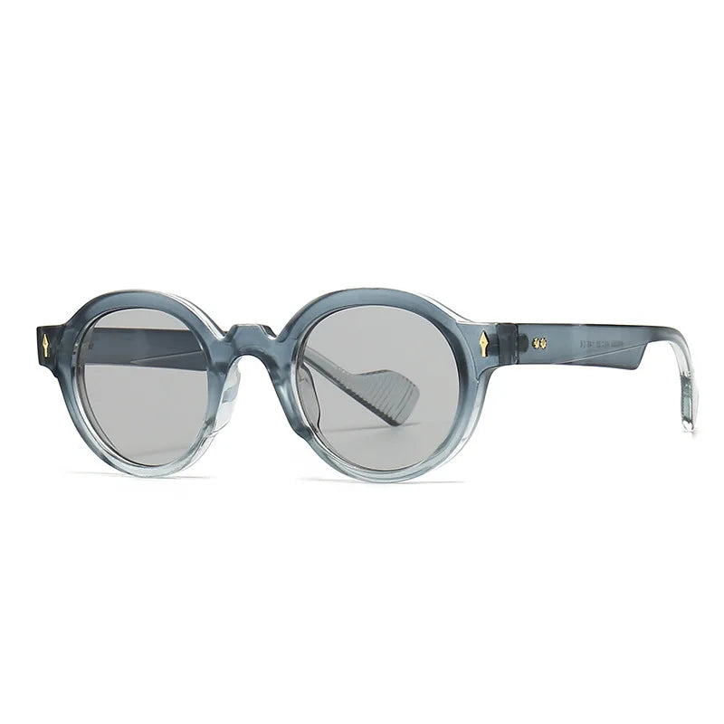 Round Frame Sunglasses Dark Lens Black