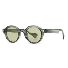 Round Frame Sunglasses Dark Lens Black