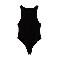 Thumbnail for Solid Color O-Neck BodySuit - Black / S - Bodysuit
