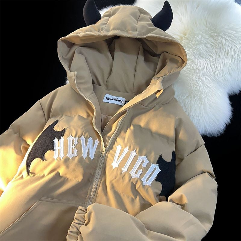 New Vigo Horned Hooded Jacket - Khaki / S