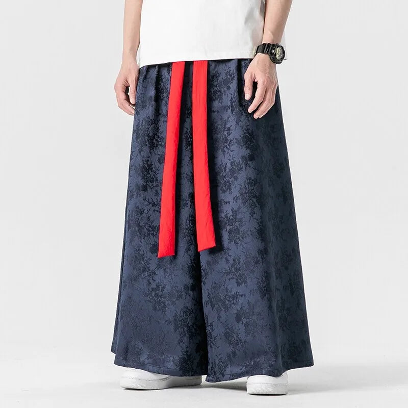 Harajuku Japandi Kimono Haori Noragi Linen Cotton Kimono Jacket (Pants) V28 - Detail | Urban Wear Outsiders