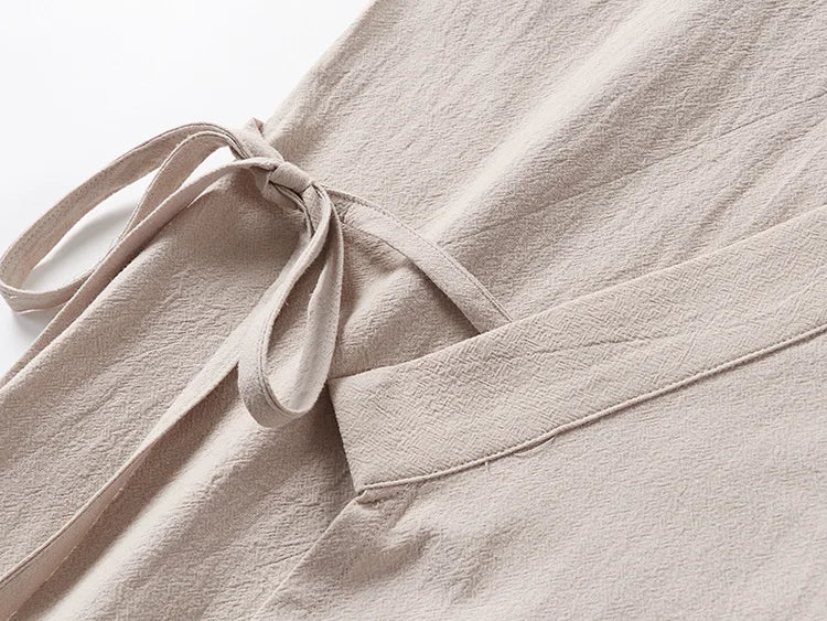 Chinese Traditional Clothes Cotton Linen Tank Tops Sleeveless Kimono Hanfu - view 6